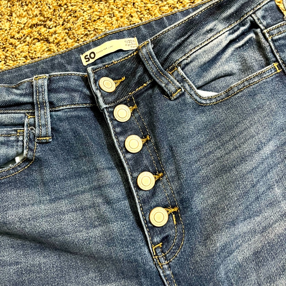 High Rise Flare Blue Jeans Size 11/30W
